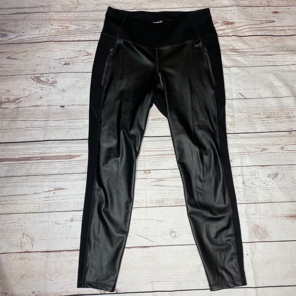 Old Navy faux leather moto leggings size L